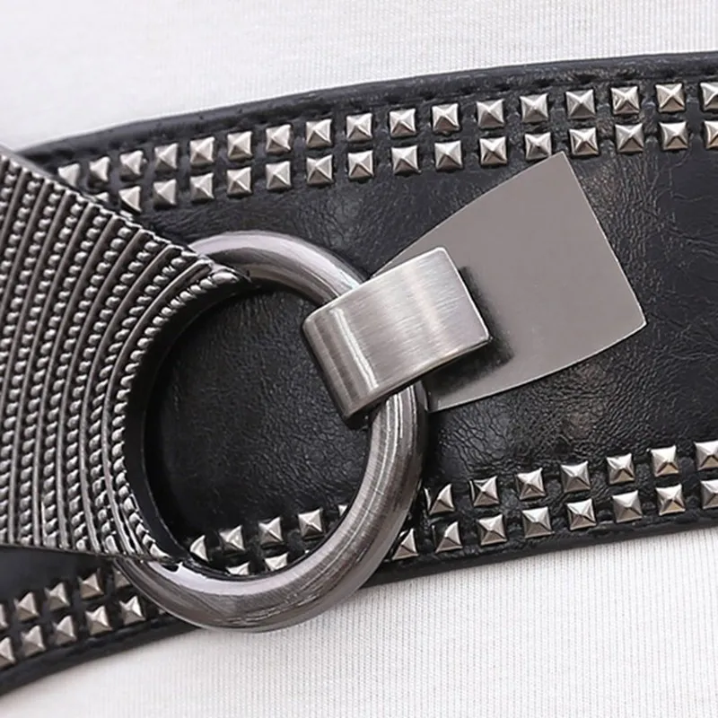 Fashion Women's Punk Style Cummerbund All-match Elastic Waist Belts Adjustable Waistband
Fashion Women's Punk Style Cummerbund All-match Elastic Waist Belts Adjustable Waistband