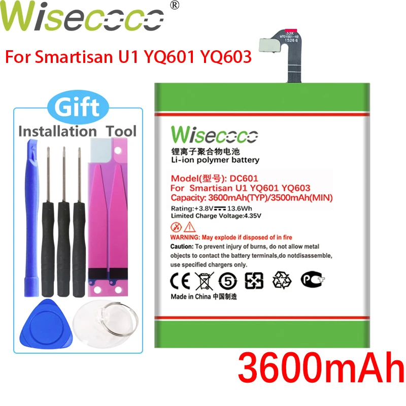 Wisecoco DC601 3600mAh New Battery For Smartisan U1 YQ601 YQ603 YQ605 607 DC601 Phone Replace + Tracking Number
Wisecoco DC601 3600mAh New Battery For Smartisan U1 YQ601 YQ603 YQ605 607 DC601 Phone Replace + Tracking Number