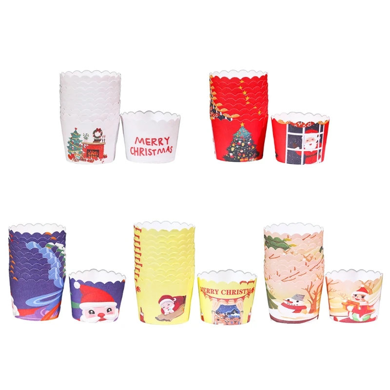 50 Pieces Baking Cups Christmas Series Cake Ornaments Muffin Cases Xmas Series for Home/Picnic
50 Pieces Baking Cups Christmas Series Cake Ornaments Muffin Cases Xmas Series for Home/Picnic