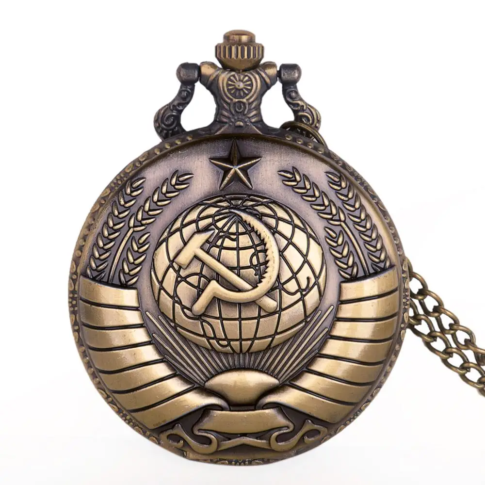 12pcs Bronze Quartz Pocket Watches Russia Soviet Sickle Eagle Wings Pocket Watches Mens Womens Relogio De Bolso Dropshipping
12pcs Bronze Quartz Pocket Watches Russia Soviet Sickle Eagle Wings Pocket Watches Mens Womens Relogio De Bolso Dropshipping