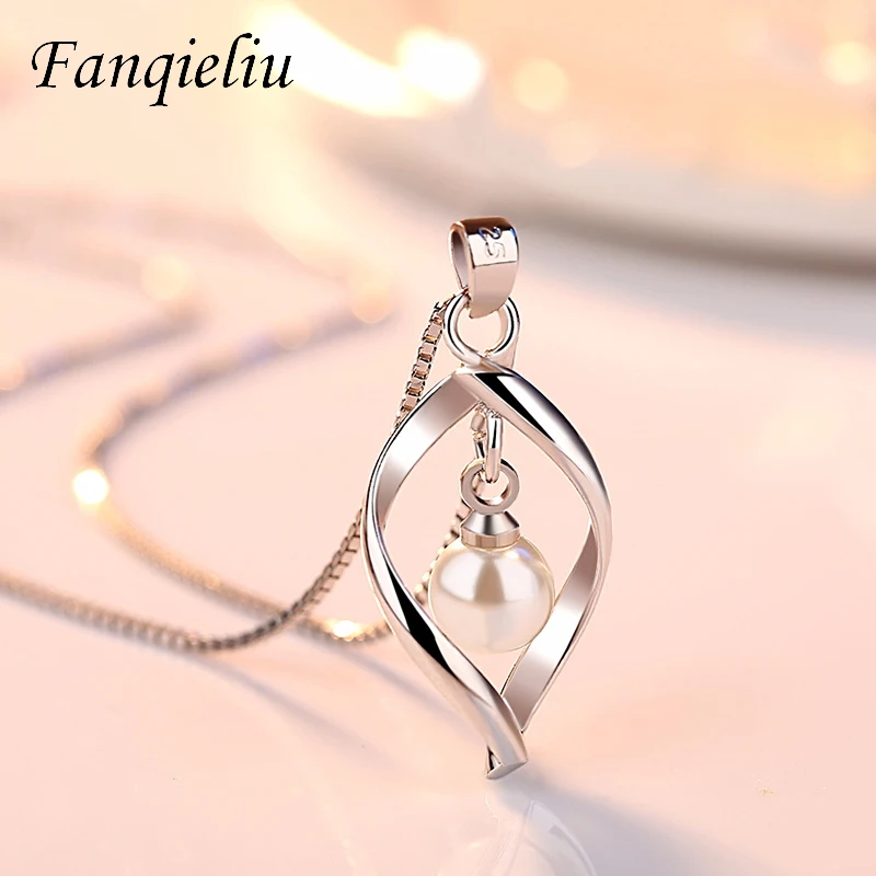 Fanqieliu Box Chain Spiral Real 925 Sterling Silver Pendant Necklace For Women Pearl Jewelry Gift Girl FQL21148
Fanqieliu Box Chain Spiral Real 925 Sterling Silver Pendant Necklace For Women Pearl Jewelry Gift Girl FQL21148