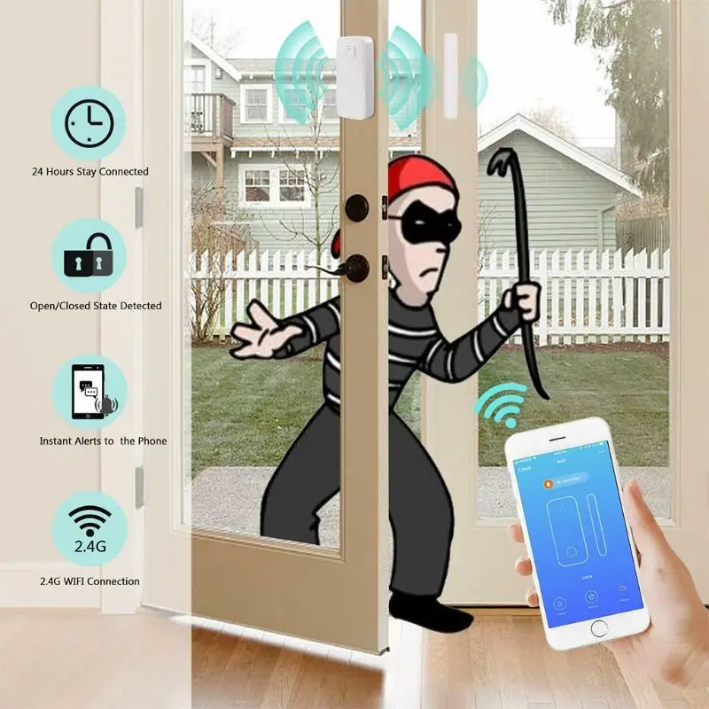 1Set Smart Home Security Wireless Door Alarm WiFi Window Door Sensor Detector Via App Control for Amazon Alexa Home
1Set Smart Home Security Wireless Door Alarm WiFi Window Door Sensor Detector Via App Control for Amazon Alexa Home