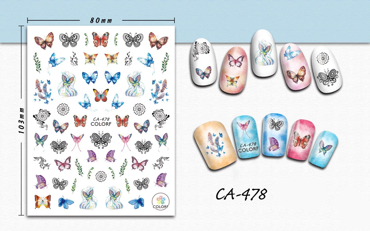 3D Nail Sticker Girl Manicure Decals Decoration Stickers for Nails Colorful Cute Butterfly Design Nail Art Sticker Accessories
3D Nail Sticker Girl Manicure Decals Decoration Stickers for Nails Colorful Cute Butterfly Design Nail Art Sticker Accessories