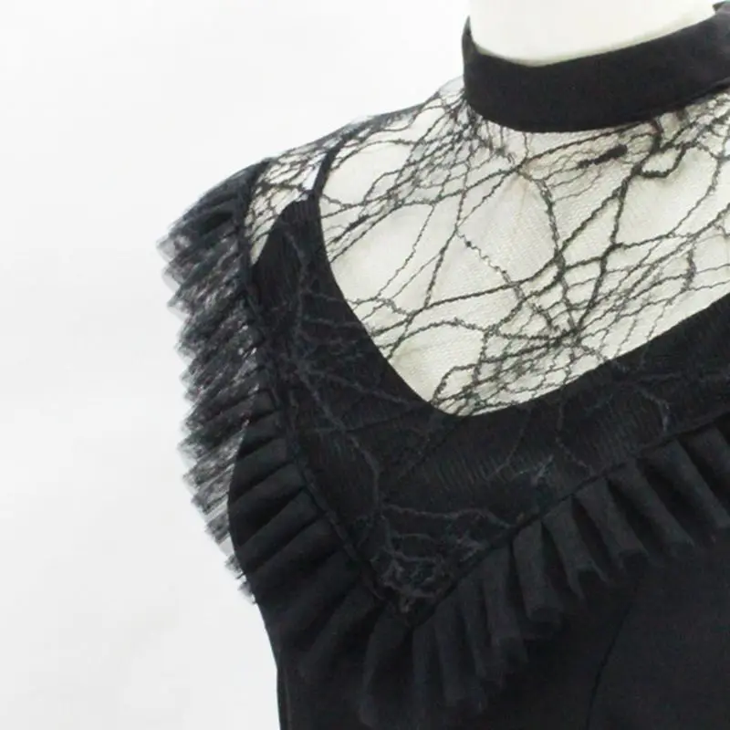 Spider Web Style Fake Collar Net Mesh Ruffles Lace Detachable Necklace Choker 
Spider Web Style Fake Collar Net Mesh Ruffles Lace Detachable Necklace Choker