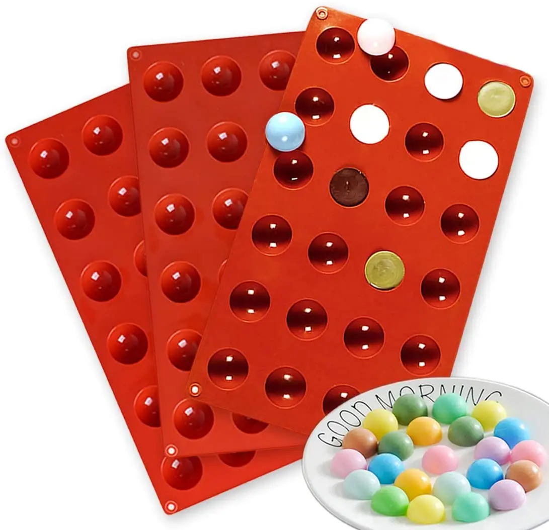 24 Holes Chocolate Sphere Mold Half Ball Mold Hemisphere Shape Silicone Chocolate Cake Mousse Dessert Baking Pastry Bakeware
24 Holes Chocolate Sphere Mold Half Ball Mold Hemisphere Shape Silicone Chocolate Cake Mousse Dessert Baking Pastry Bakeware