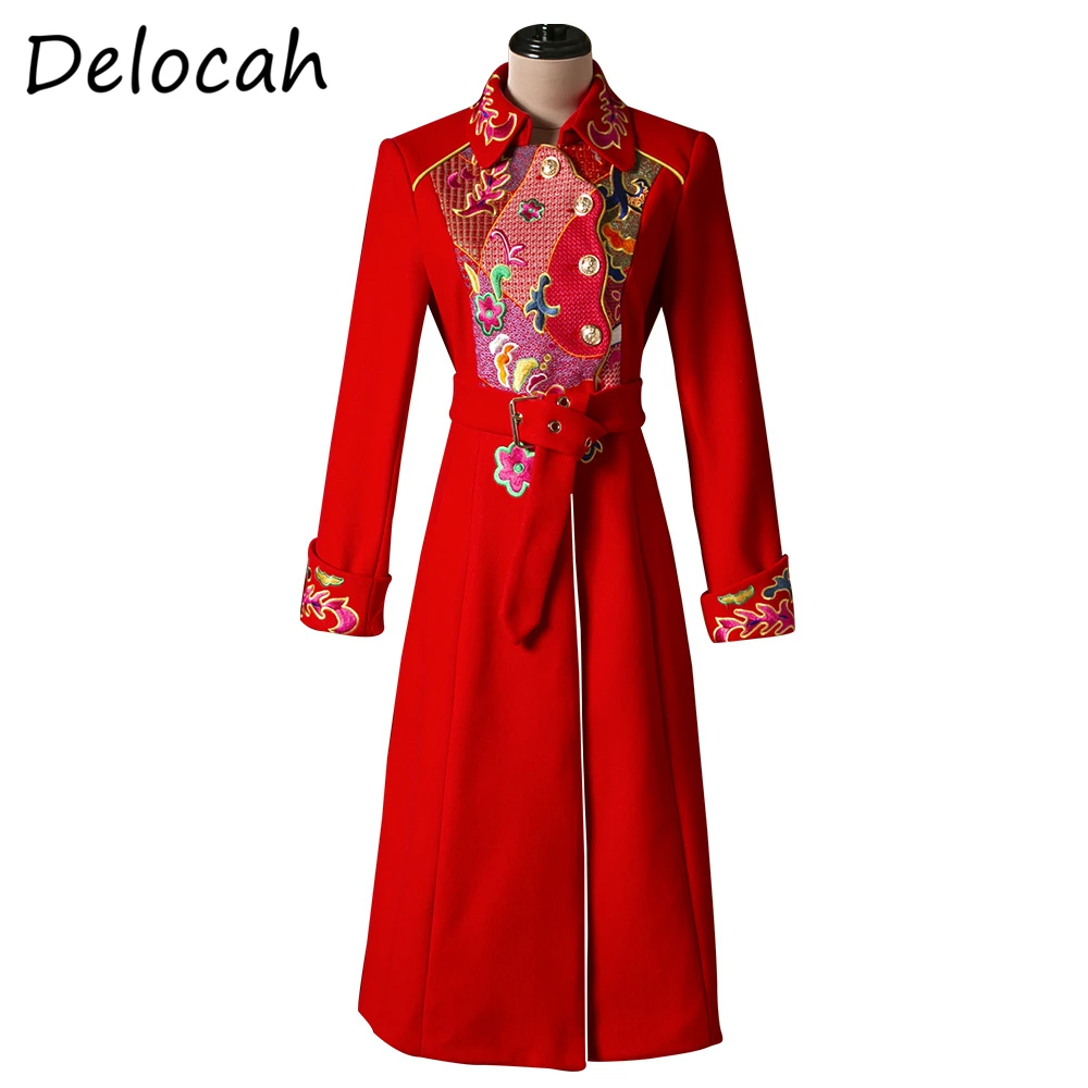 Delocah Women Autumn Fashion DesignerTrench Coats Embroidery Sashes Long Sleeve Vintage Elegant Bodycon Ladies Coats Outerwear
Delocah Women Autumn Fashion DesignerTrench Coats Embroidery Sashes Long Sleeve Vintage Elegant Bodycon Ladies Coats Outerwear