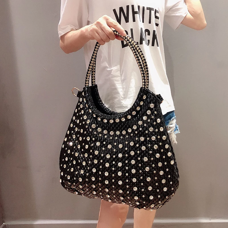 Fashion rhinestone shoulder bags for women 2021 new luxury handbags big diamond messenger bag large-capacity designer tote new
Fashion rhinestone shoulder bags for women 2021 new luxury handbags big diamond messenger bag large-capacity designer tote new