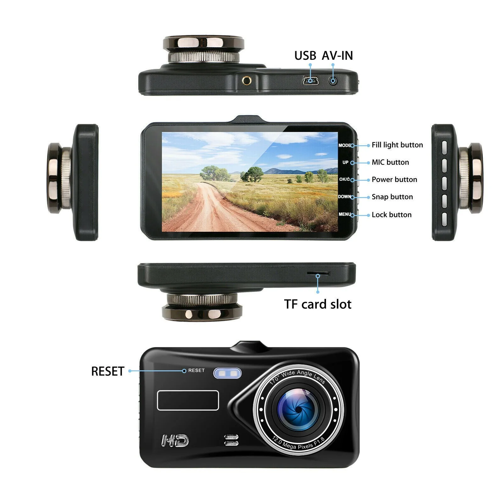 50HZ/60HZ Car Dash Recorder And Rear Camera DVR Front Dual LCD Lens 1x Car Charger
50HZ/60HZ Car Dash Recorder And Rear Camera DVR Front Dual LCD Lens 1x Car Charger