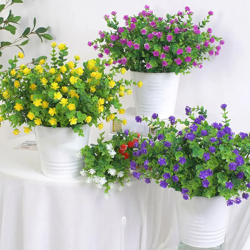 Artificial Flower Bundle Fake Eucalyptus Rose Bouquet Plastic Flower Decorative Table Centrepieces Wedding Bedroom Decoration
Artificial Flower Bundle Fake Eucalyptus Rose Bouquet Plastic Flower Decorative Table Centrepieces Wedding Bedroom Decoration