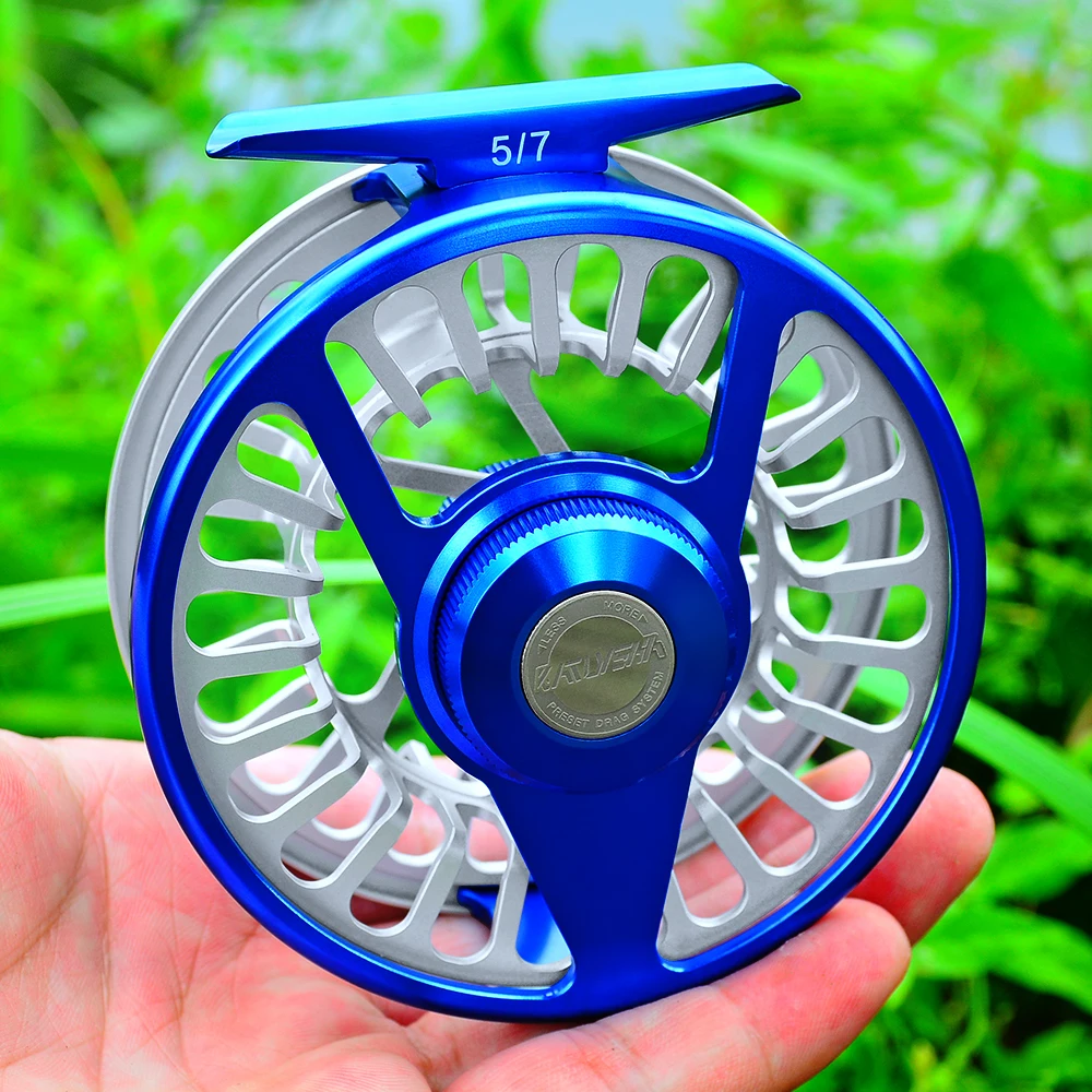 3+1BB Fly Fishing Wheel 5/7-7/9-9/10 WT Fly Fishing Reel Aluminum Fly Reel CNC Machine Cut Large Arbor Die Casting New 
3+1BB Fly Fishing Wheel 5/7-7/9-9/10 WT Fly Fishing Reel Aluminum Fly Reel CNC Machine Cut Large Arbor Die Casting New