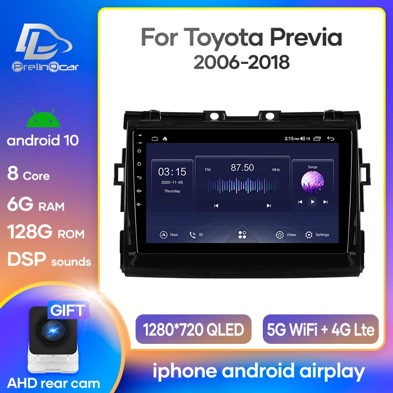 Автомагнитола Prelingcar Android 10 0 для Toyota Estima/PREVIA/Tarago/Canarado автомагнитола