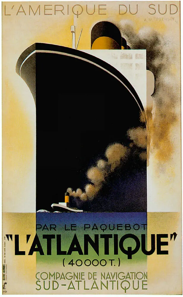 1920's L'Atlantique Ocean Liner Travel METAL TIN SIGN POSTER WALL PLAQUE
1920's L'Atlantique Ocean Liner Travel METAL TIN SIGN POSTER WALL PLAQUE