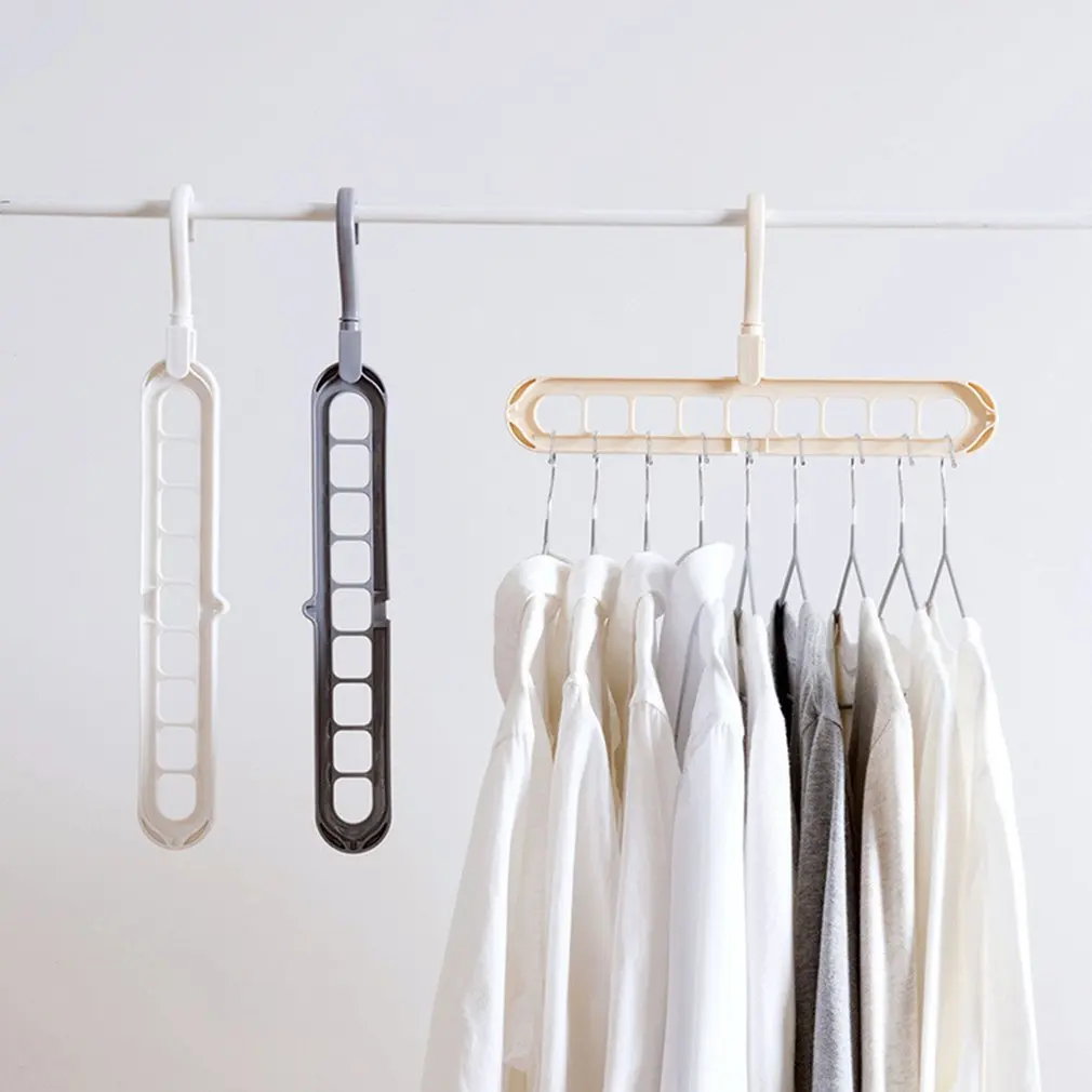 Rotating Nine-Hole Hanger Multi-Function Multi-Layer Folding Magic Hanger Wardrobe Storage Plastic Rack
Rotating Nine-Hole Hanger Multi-Function Multi-Layer Folding Magic Hanger Wardrobe Storage Plastic Rack