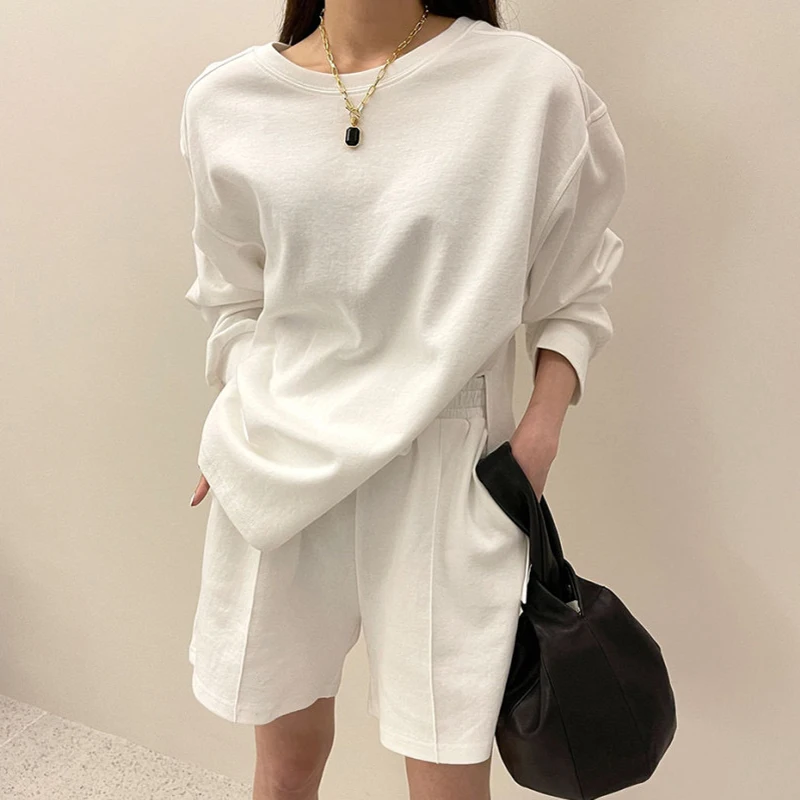 Spring Autumn Tracksuit Women Loose Two Piece Sets Casual Tops and High Waist Short Pants Shorts Sweatpant 2 Piece Outfits
Spring Autumn Tracksuit Women Loose Two Piece Sets Casual Tops and High Waist Short Pants Shorts Sweatpant 2 Piece Outfits