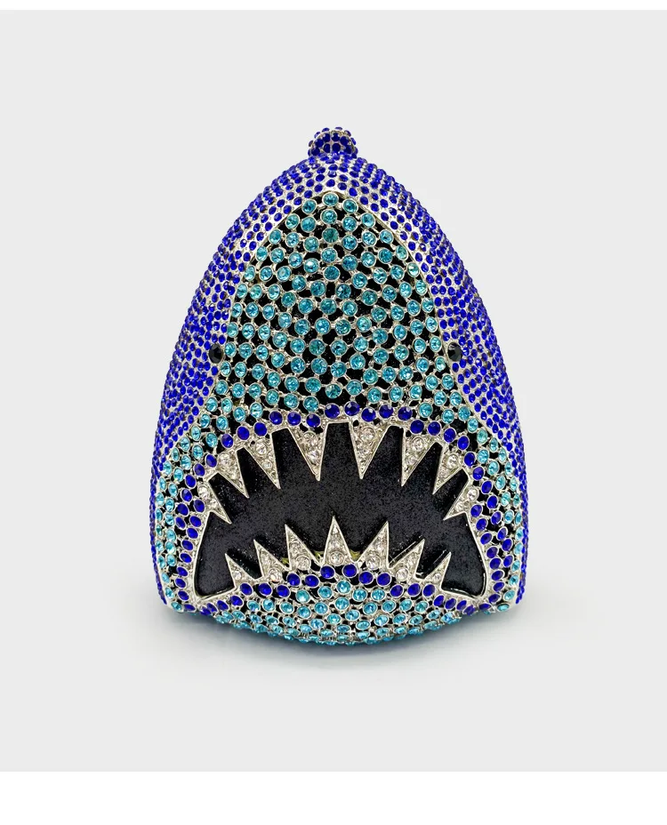 Women Shark Shape Evening Dinner Bag Crystal Clutch Metal Hard Case Animal Female Diamond Party Cocktail Prom Purse And Handbag
Women Shark Shape Evening Dinner Bag Crystal Clutch Metal Hard Case Animal Female Diamond Party Cocktail Prom Purse And Handbag