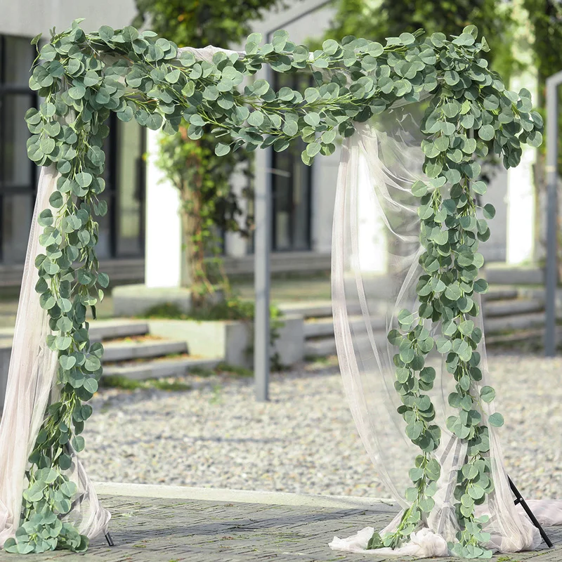PARTY JOY 5pcs 1.8M Artificial Eucalyptus Garland Greenery Eucalyptus Vines Faux Silver Dollar Eucalyptus Strands Wedding Decor
PARTY JOY 5pcs 1.8M Artificial Eucalyptus Garland Greenery Eucalyptus Vines Faux Silver Dollar Eucalyptus Strands Wedding Decor