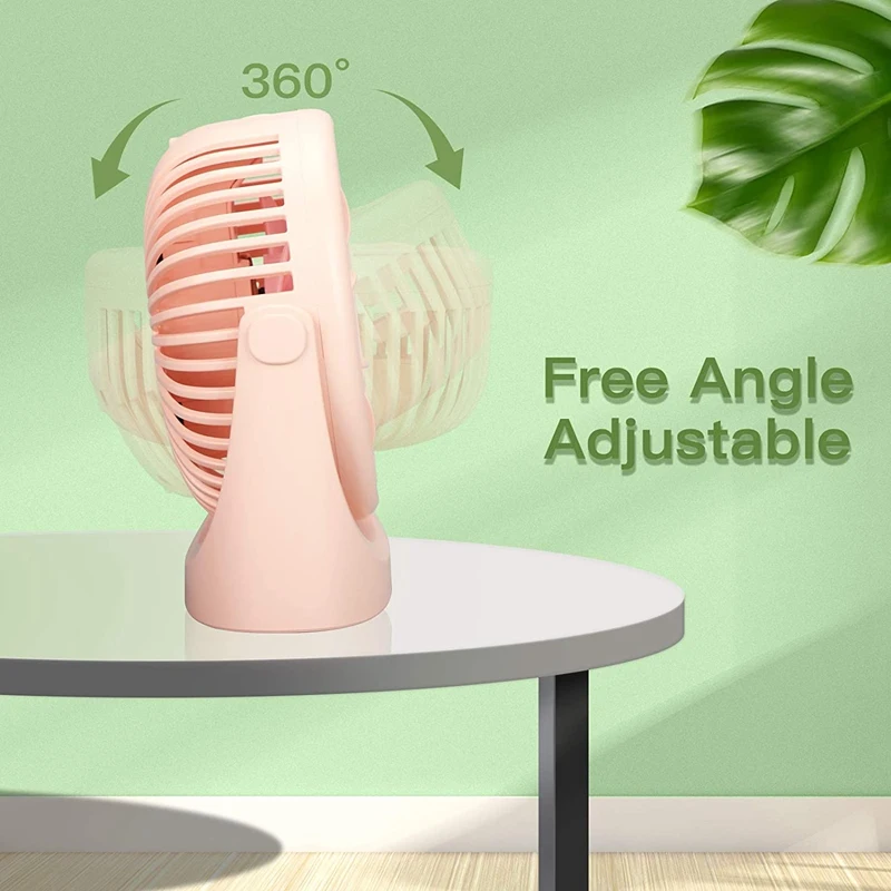 

Battery Operated Fan, Small Table Fan with Strong Airflow Quiet Operation Portable Fan Speed Adjustable Head Rotatable