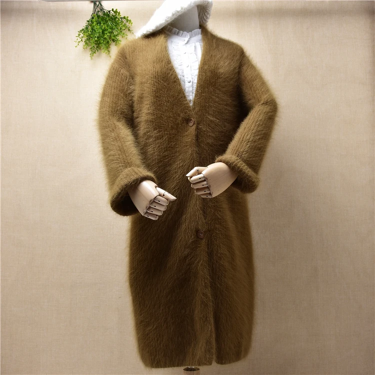 ladies women fashion long hairy mink cashmere v-neck loose cardigans button angora fur knitted coat lined inside sweater winter
ladies women fashion long hairy mink cashmere v-neck loose cardigans button angora fur knitted coat lined inside sweater winter