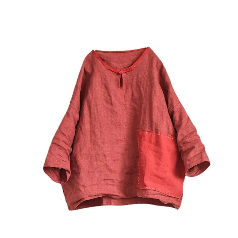 Women T Shirt Cotton Linen Vintage 2021 Spring Long Sleeve Loose Irregular O-Neck Casual Women Solid Color T-Shirts 
Women T Shirt Cotton Linen Vintage 2021 Spring Long Sleeve Loose Irregular O-Neck Casual Women Solid Color T-Shirts