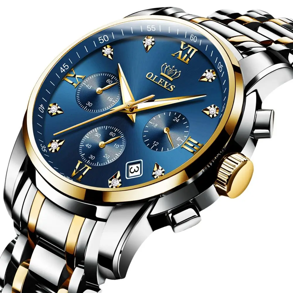 Luxury Brand Men Watches Chronograph Stainless Steel Waterproof Quartz Wristwatches Man Date Clock Blue Dial Relogio Masculino
Luxury Brand Men Watches Chronograph Stainless Steel Waterproof Quartz Wristwatches Man Date Clock Blue Dial Relogio Masculino