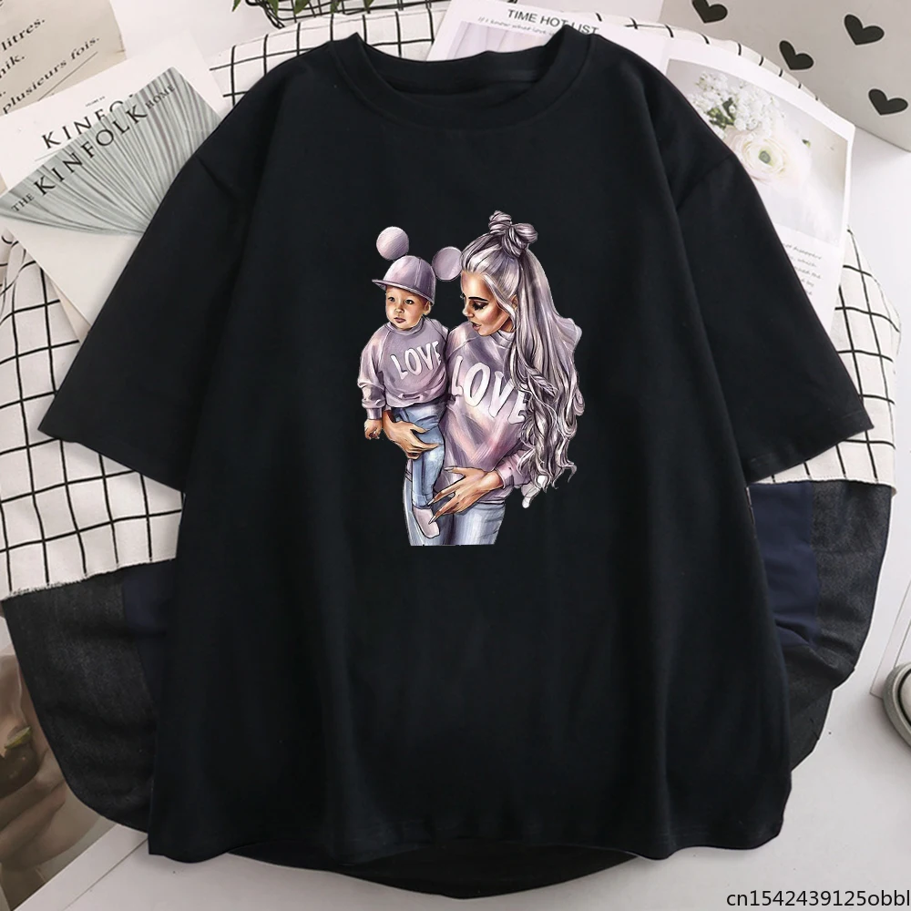 Beautiful Mom With Her Baby Womens T Shirt Summer Harajuku Loose Street Creativity Fashion
Beautiful Mom With Her Baby Womens T Shirt Summer Harajuku Loose Street Creativity Fashion