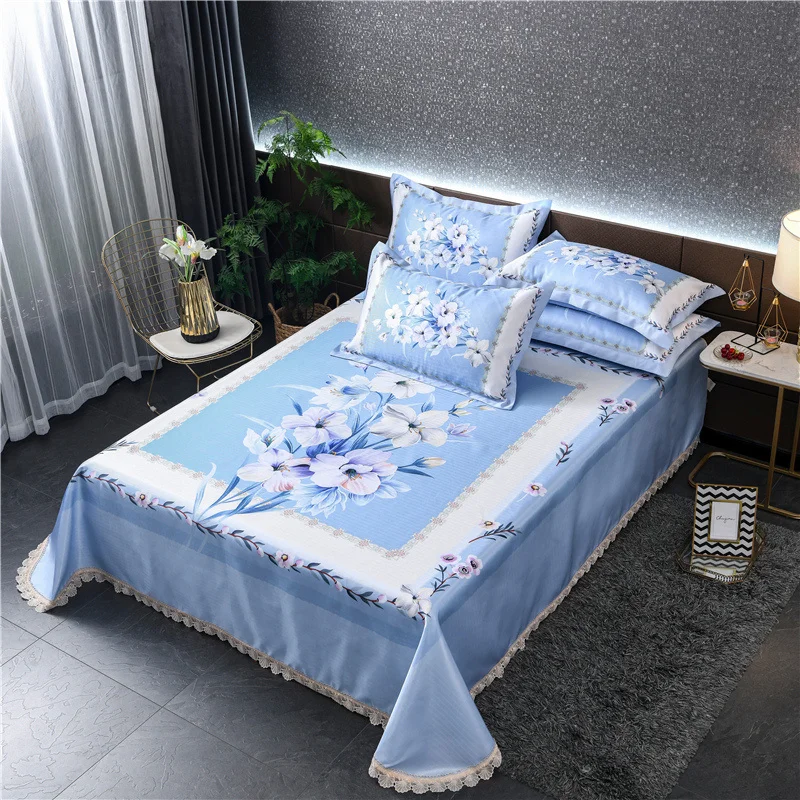 Flower Bed Sheets Style Ice Silk Mat Set Non-slip Foldable Washable Cool Mat Pillowcase 3pcs Stylish Simple Summer bedspread
Flower Bed Sheets Style Ice Silk Mat Set Non-slip Foldable Washable Cool Mat Pillowcase 3pcs Stylish Simple Summer bedspread