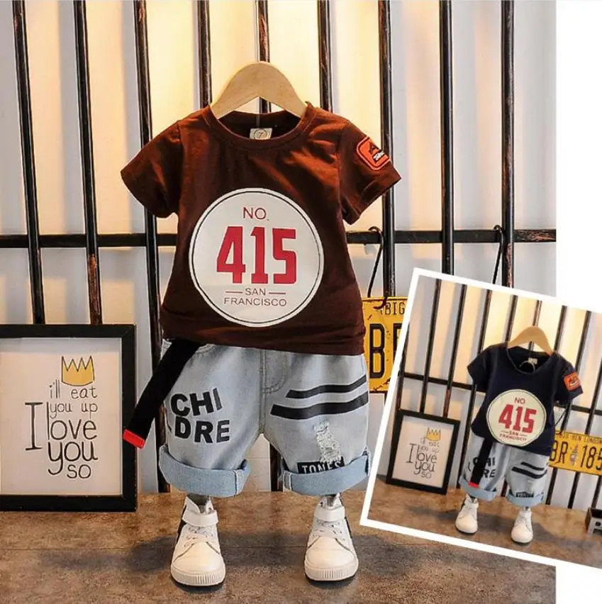 Kids Clothing Set Casual Toddler Baby Boy Summer Clothes Sports T-Shirt + Denim Shorts Suits Letter Print Clothes Outfits 2-6Y
Kids Clothing Set Casual Toddler Baby Boy Summer Clothes Sports T-Shirt + Denim Shorts Suits Letter Print Clothes Outfits 2-6Y