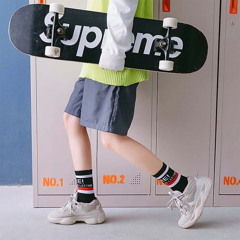 2020 Hot Letter Fashion Men Socks Cotton Color Striped Harajuku Korea Funny Happy Soft Skateboard Hip Hop Cute Casual Tube Socks
2020 Hot Letter Fashion Men Socks Cotton Color Striped Harajuku Korea Funny Happy Soft Skateboard Hip Hop Cute Casual Tube Socks