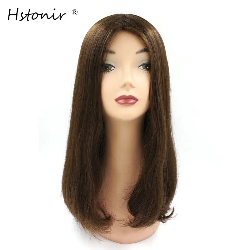 Hstonir 100% Европейский волосы remy еврейский парик кошерный Sheitel Шелковый Топ