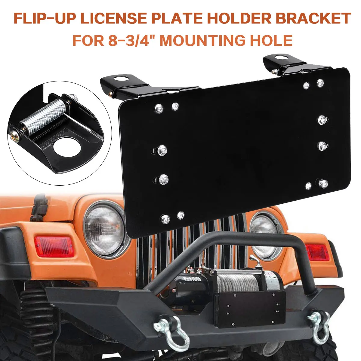 2021 New Solid Flip-up Winch Roller Fairlead License Plate Holder Bracket Mount Stainless Steel Black For 8 3/4" Mounting Hole
2021 New Solid Flip-up Winch Roller Fairlead License Plate Holder Bracket Mount Stainless Steel Black For 8 3/4" Mounting Hole
