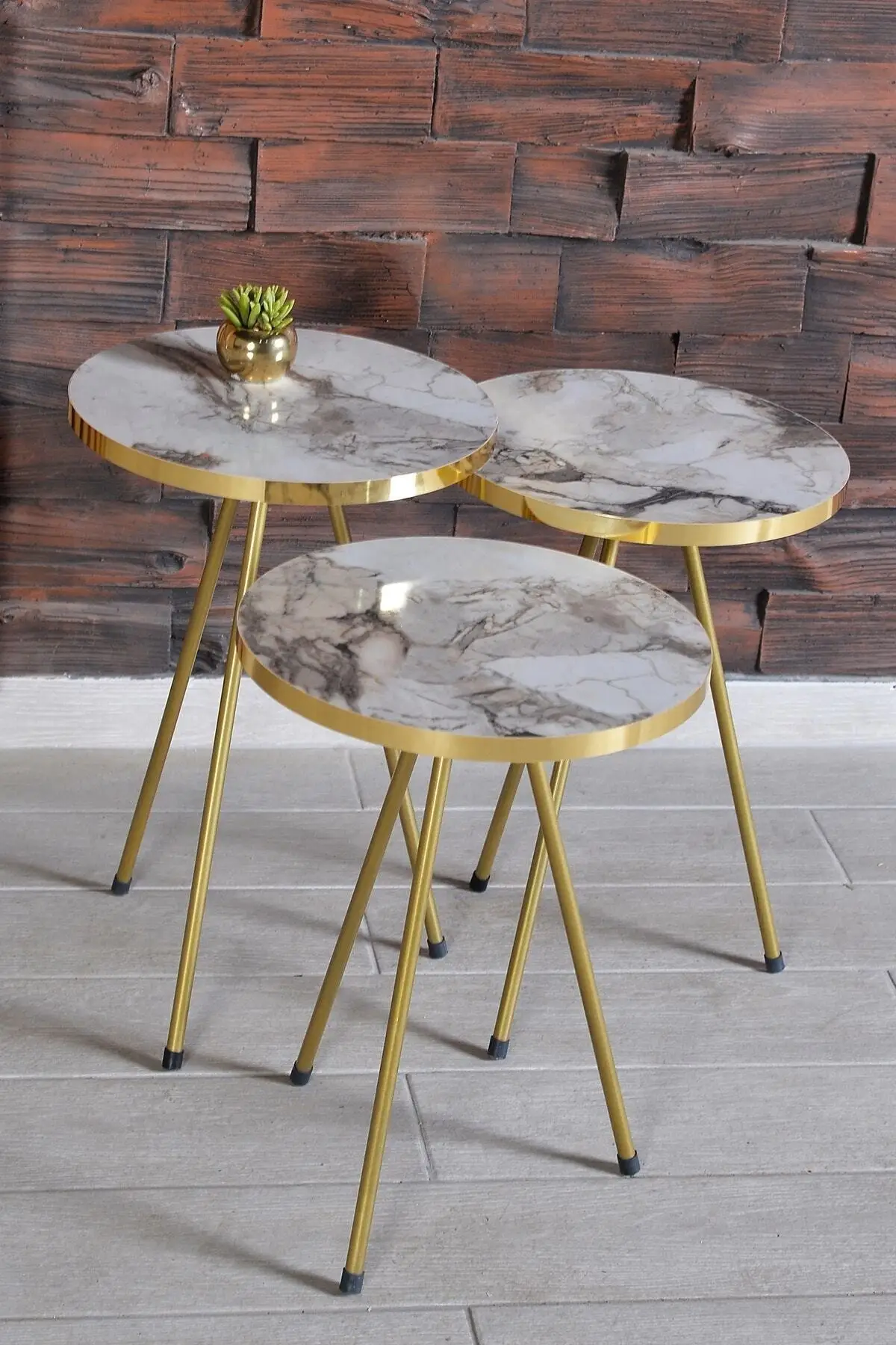 Nordic golden metal coffee table modern 3-piece tea and coffee service table round living room bedside table living room
Nordic golden metal coffee table modern 3-piece tea and coffee service table round living room bedside table living room