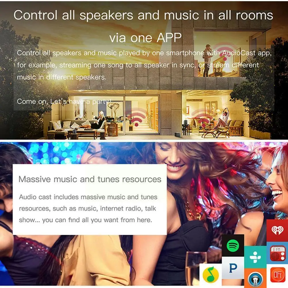 3.5" Earphone Audio Output adapter M5 Wireless Multi-Room Cast Music Audio Adapter Audio Wireless P7N2
3.5" Earphone Audio Output adapter M5 Wireless Multi-Room Cast Music Audio Adapter Audio Wireless P7N2