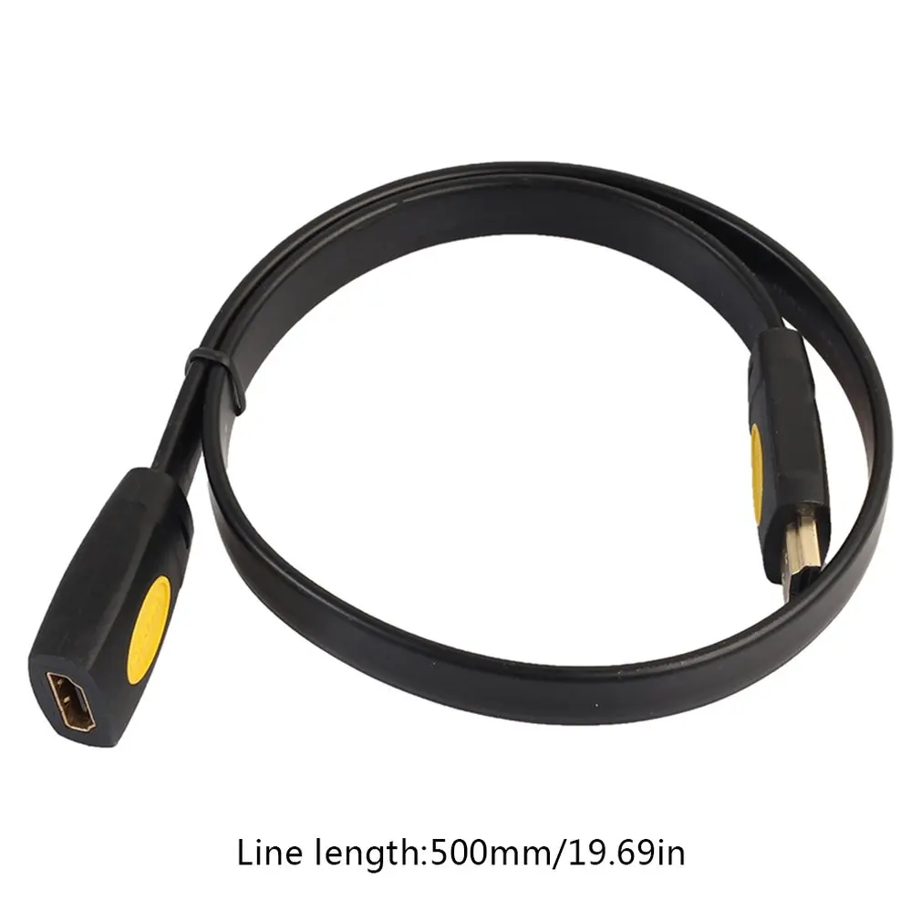 Плоский Удлинительный кабель HDMI 4k Разрешение 2 0 мама HD удлинитель для ТВ