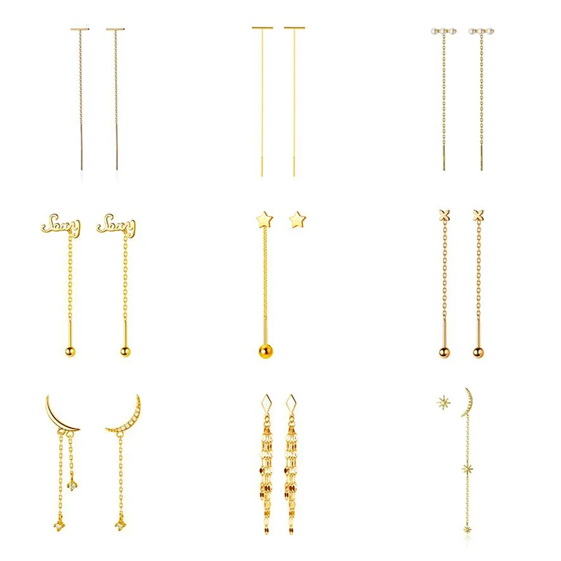 INZATT Real 925 Sterling Silver Zircon Heart Round Star Chain Tassel Series 14K Stud Earrings For Women Classic Fine Jewelry 
INZATT Real 925 Sterling Silver Zircon Heart Round Star Chain Tassel Series 14K Stud Earrings For Women Classic Fine Jewelry