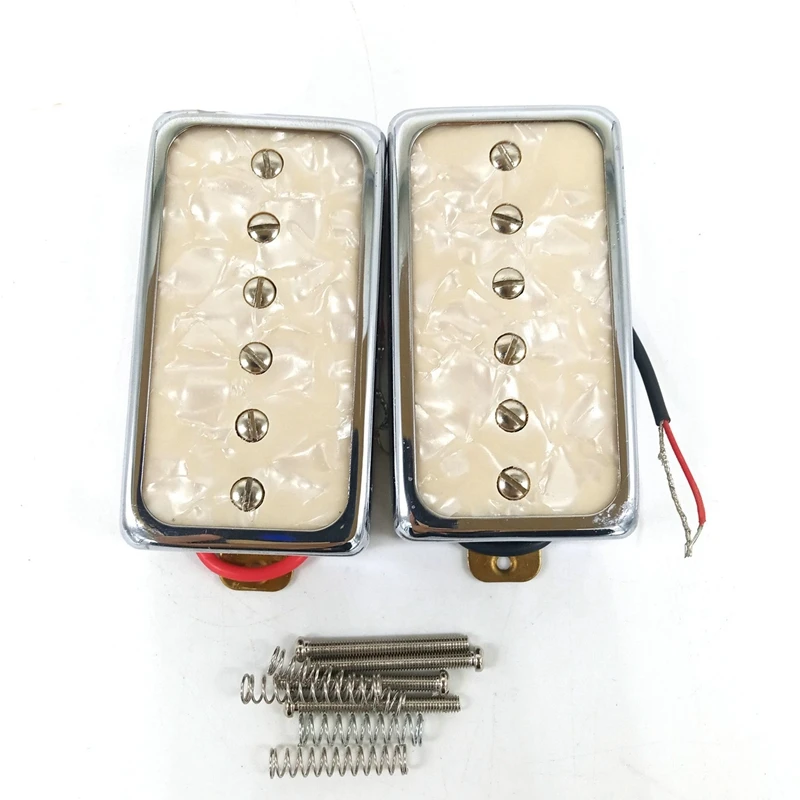 Набор из 2 шт. белых жемчужин для электрогитары сингл Coil Bridge & Neck Pickups LP Humbucker Pickup 50