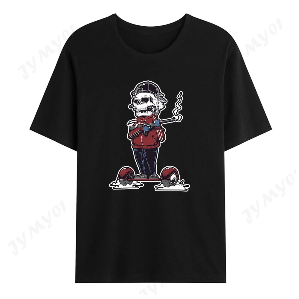Skull Men T Shirt Interesting Pattern Summer New Style Cotton Printed Top Unisex Short-sleeved Luxury Men's T-shirt
Skull Men T Shirt Interesting Pattern Summer New Style Cotton Printed Top Unisex Short-sleeved Luxury Men's T-shirt