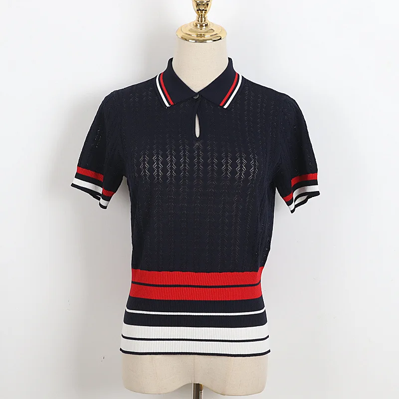 Turn-Down Collar Knitted Pullovers 2021 New Fashion Women Casual Striped Short Sleeve Traf Sweater Top Haut Femme Korean Fashion
Turn-Down Collar Knitted Pullovers 2021 New Fashion Women Casual Striped Short Sleeve Traf Sweater Top Haut Femme Korean Fashion