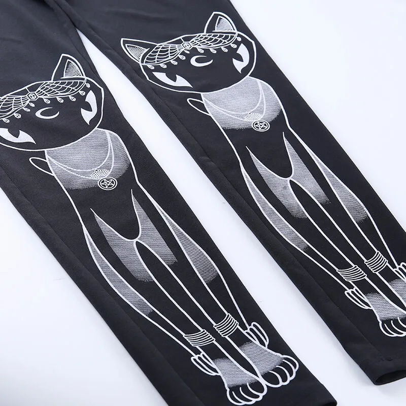 Gothic Pattern Skull Cat Printed Skinny Leggings Casual Pants Female Women Autumn Winter High Waist Bottoming Legging Trousers
Gothic Pattern Skull Cat Printed Skinny Leggings Casual Pants Female Women Autumn Winter High Waist Bottoming Legging Trousers