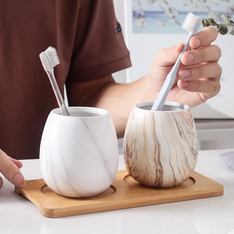 European Style Ceramic Mouthwash Cup Couple Tumbler Creative Marble Pattern Washing Cup Simple Toothbrush Cup Bathroom Supplies
European Style Ceramic Mouthwash Cup Couple Tumbler Creative Marble Pattern Washing Cup Simple Toothbrush Cup Bathroom Supplies