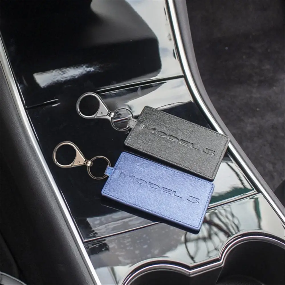 U-disk кожаный чехол для ключей Φ защитный Tesla Model 3 автомобильного брелка зажим