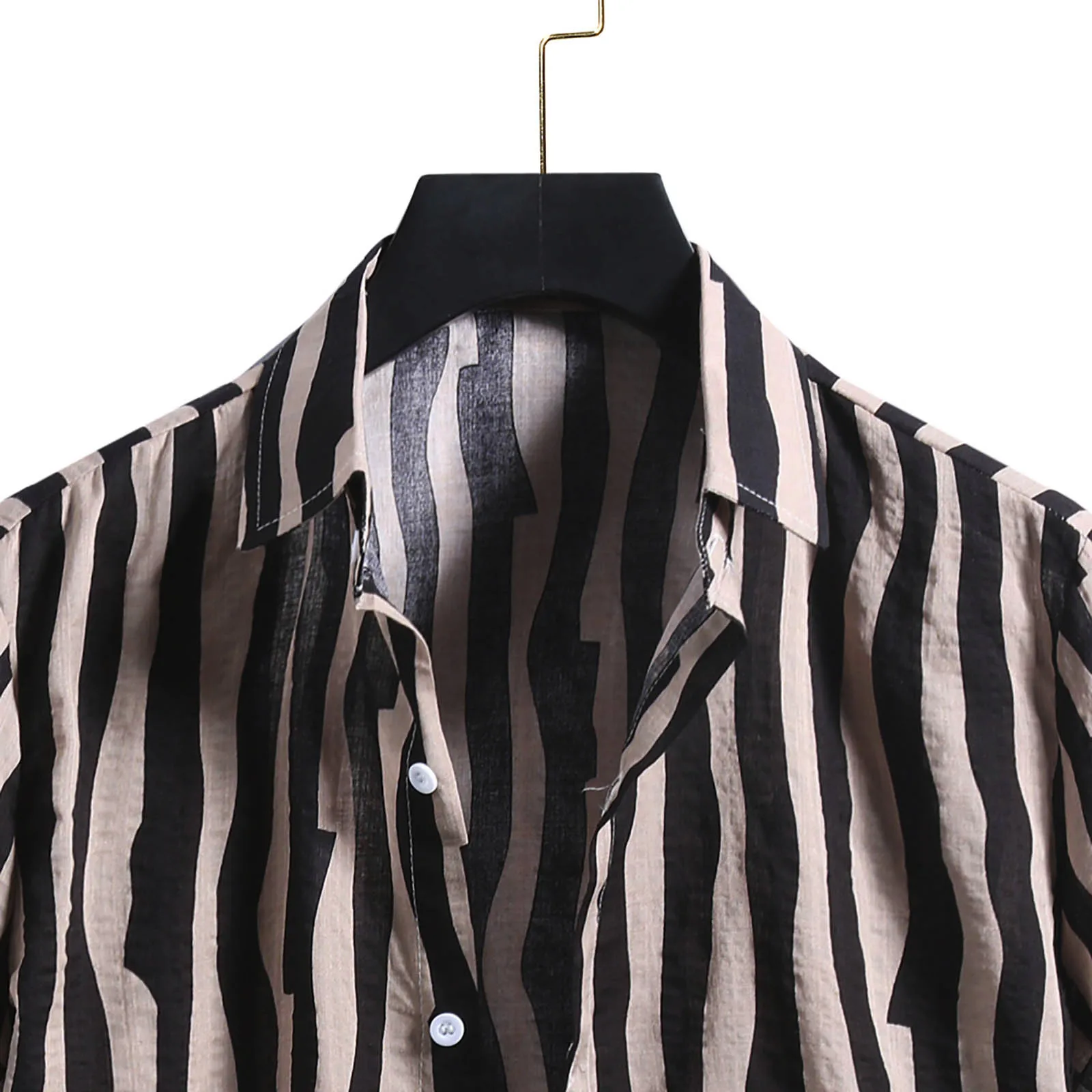 Men's Fashion Cotton Linen Stripe Print Short Sleeve Button Shirt Blouse Top
Men's Fashion Cotton Linen Stripe Print Short Sleeve Button Shirt Blouse Top