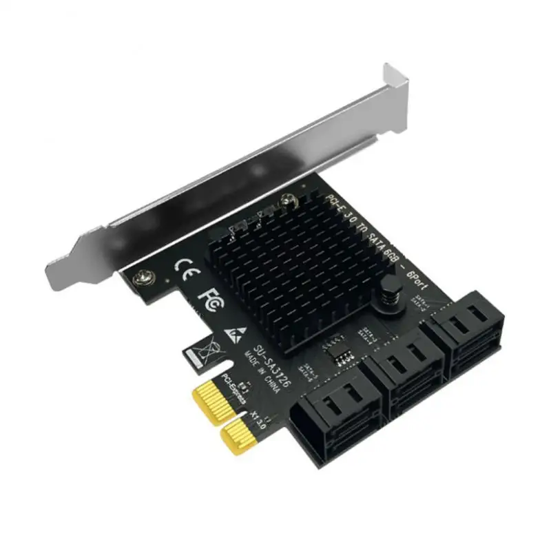 Адаптер ASM1166 SATA PCIe 6 портов III к PCI Express 3 0 X1 контроллер плата расширения адаптер