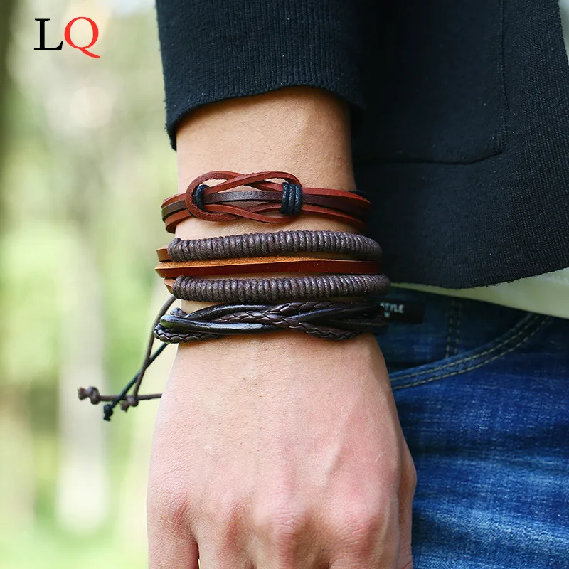Vintage Leaf Feather Multilayer Leather Bracelet Men Fashion Braided Handmade Star Rope Wrap Bracelets & Bangles Male Gift Women
Vintage Leaf Feather Multilayer Leather Bracelet Men Fashion Braided Handmade Star Rope Wrap Bracelets & Bangles Male Gift Women