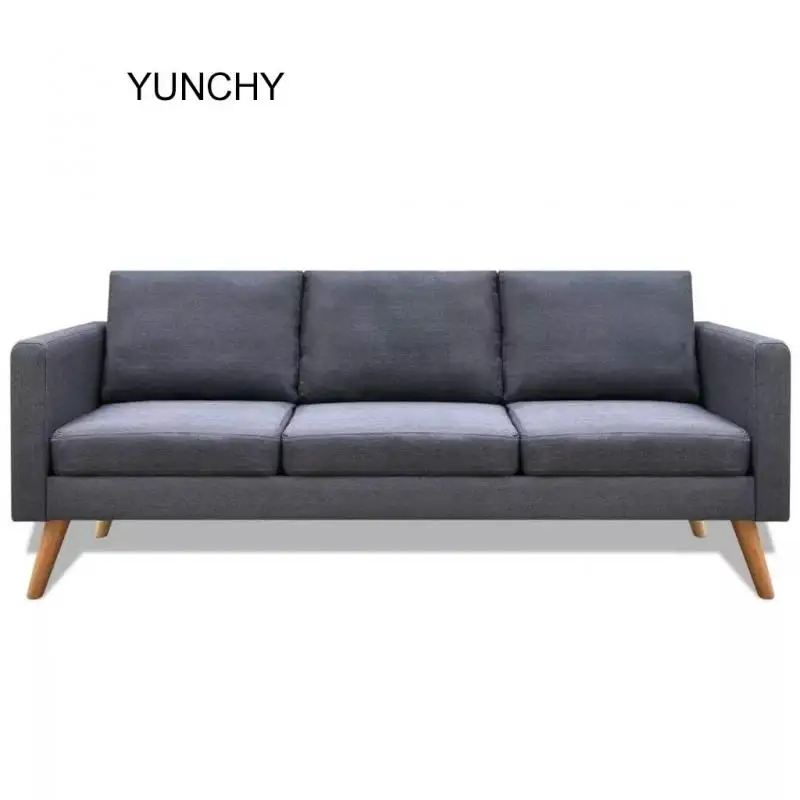 

YUNCHY VidaXL 3 трехместный диван ткань темно-серый Гостиная диваны мебель