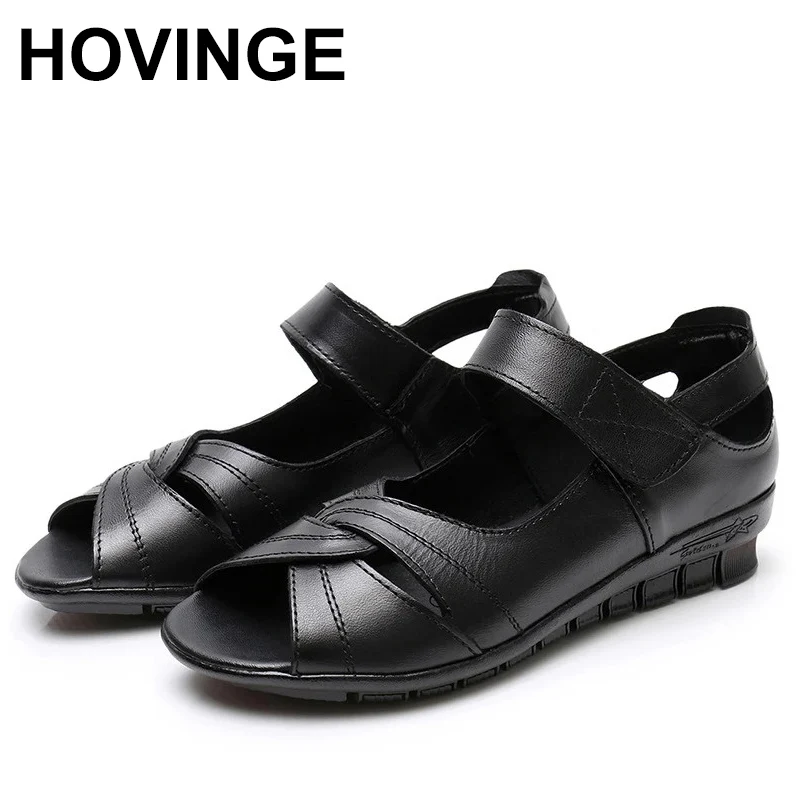 Сандалии HOVINGE женские из натуральной кожи, однотонные босоножки-гладиаторы на плоской подошве, на липучке, с открытым носком, на низком кабл... 
Сандалии HOVINGE женские из натуральной кожи, однотонные босоножки-гладиаторы на плоской подошве, на липучке, с открытым носком, на низком кабл...