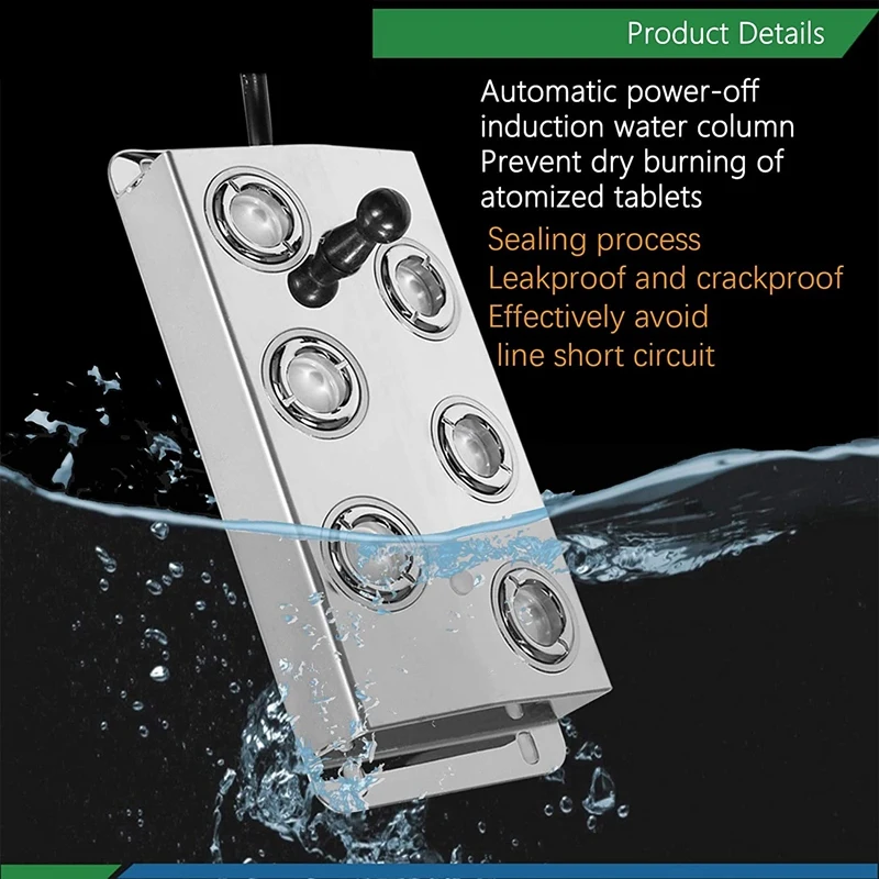 6 Head Ultrasonic Mist Maker Fogger 4200ML/H Water Fountain Pond Fog Machine Atomizer Air Humidifier with Cable
6 Head Ultrasonic Mist Maker Fogger 4200ML/H Water Fountain Pond Fog Machine Atomizer Air Humidifier with Cable