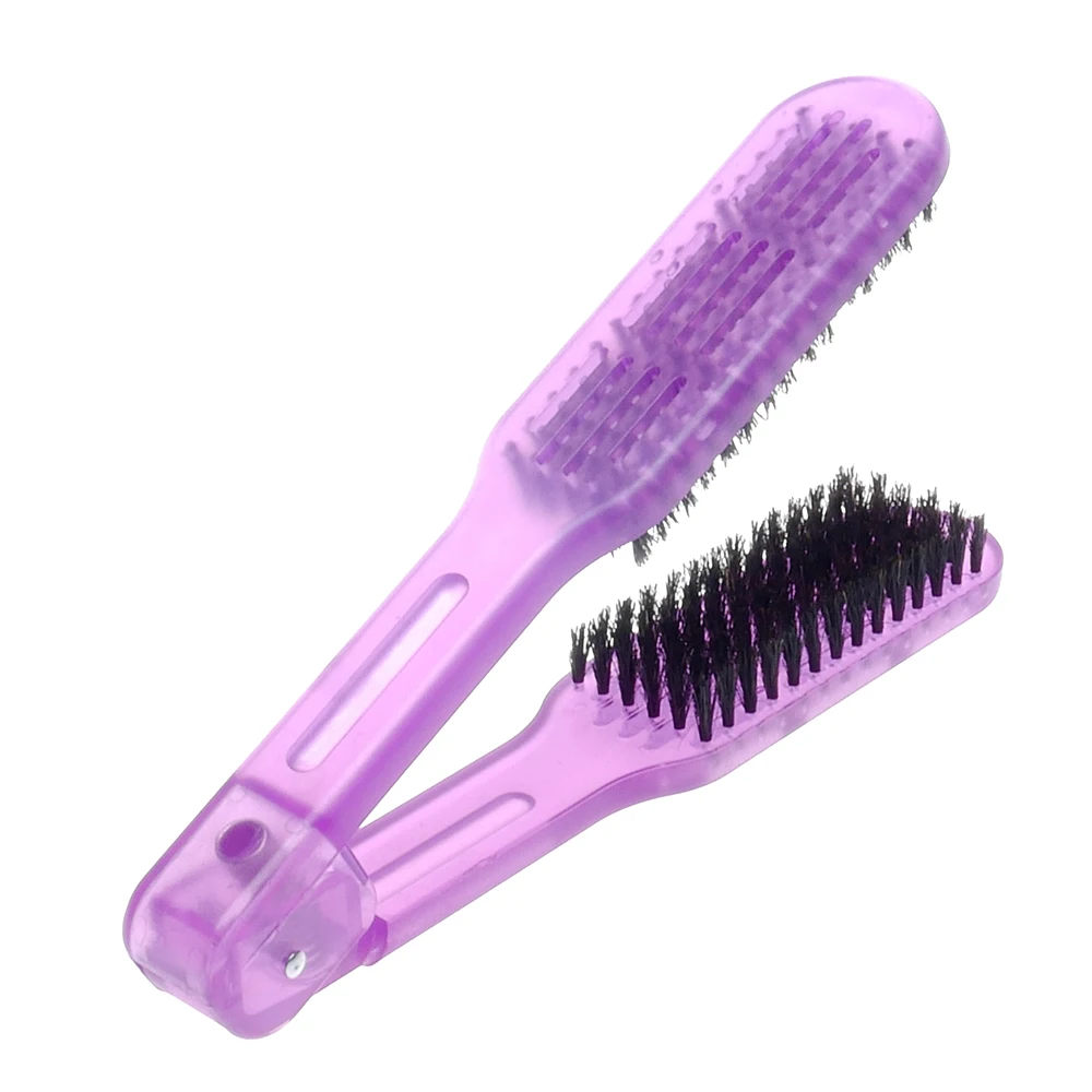 1pc Double Sided Clamp Comb Salon Hairdressing Natural Bristle Hair Straightening V Shape Brush Style Tools Random Color
1pc Double Sided Clamp Comb Salon Hairdressing Natural Bristle Hair Straightening V Shape Brush Style Tools Random Color