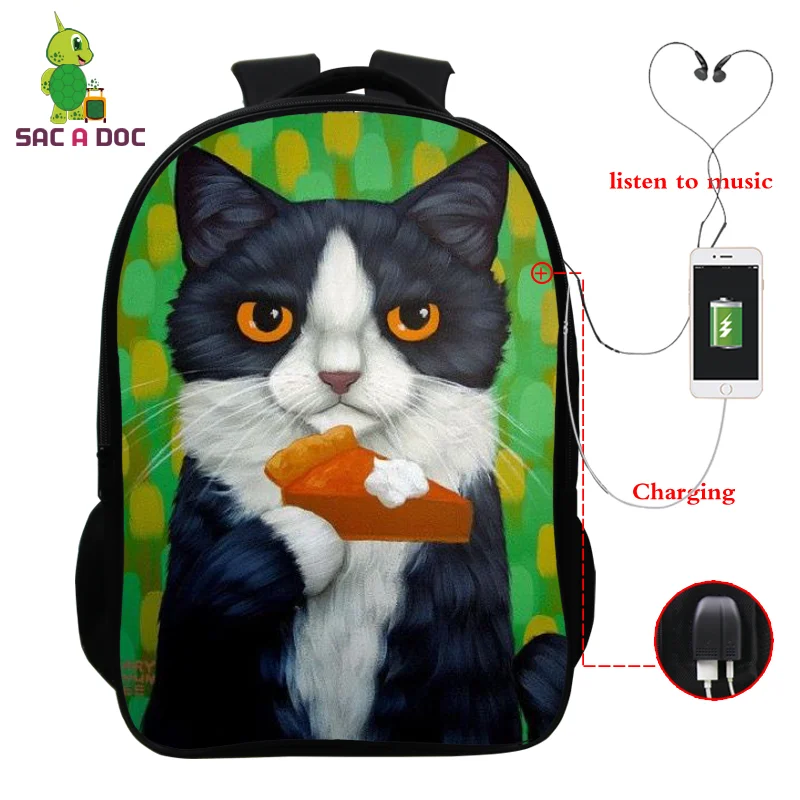 New Arrival Design Cute Cat 3D Print Backpacks Women Canvas Casual Travel Backpack Mochila Schoolbag High Capacity Rucksack
New Arrival Design Cute Cat 3D Print Backpacks Women Canvas Casual Travel Backpack Mochila Schoolbag High Capacity Rucksack