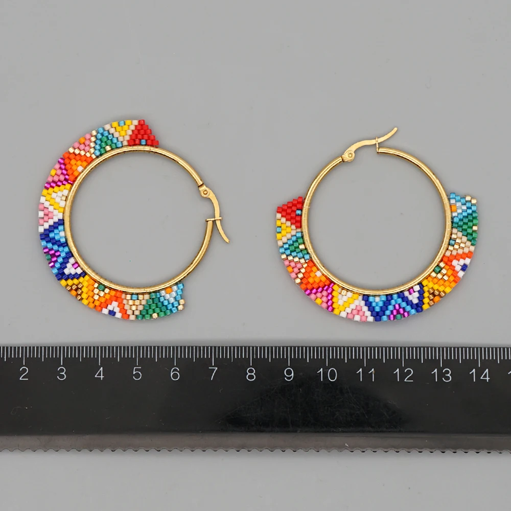 Go2boho Boho Hoop Earrings Jewelry Stainless Steel Earrings 2021 Design Miyuki Pendientes Women Handmade High Quality Jewellery
Go2boho Boho Hoop Earrings Jewelry Stainless Steel Earrings 2021 Design Miyuki Pendientes Women Handmade High Quality Jewellery