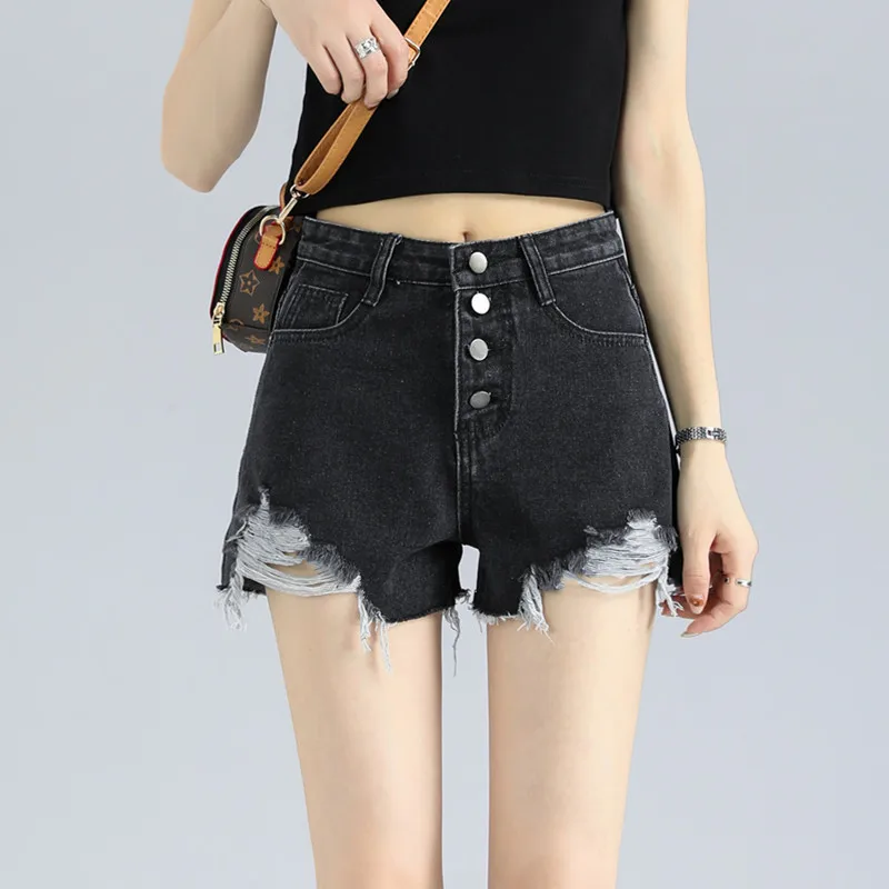 Women Shorts Summer Loose New Hole Edging Wide-Leg Jeans Apear Thin A-Line Denim Korean Streetwear Ladies Clothes
Women Shorts Summer Loose New Hole Edging Wide-Leg Jeans Apear Thin A-Line Denim Korean Streetwear Ladies Clothes